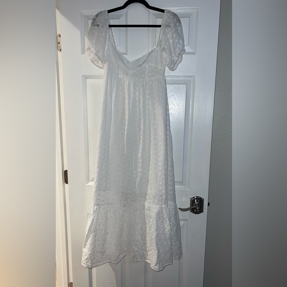 White maternity dress size M